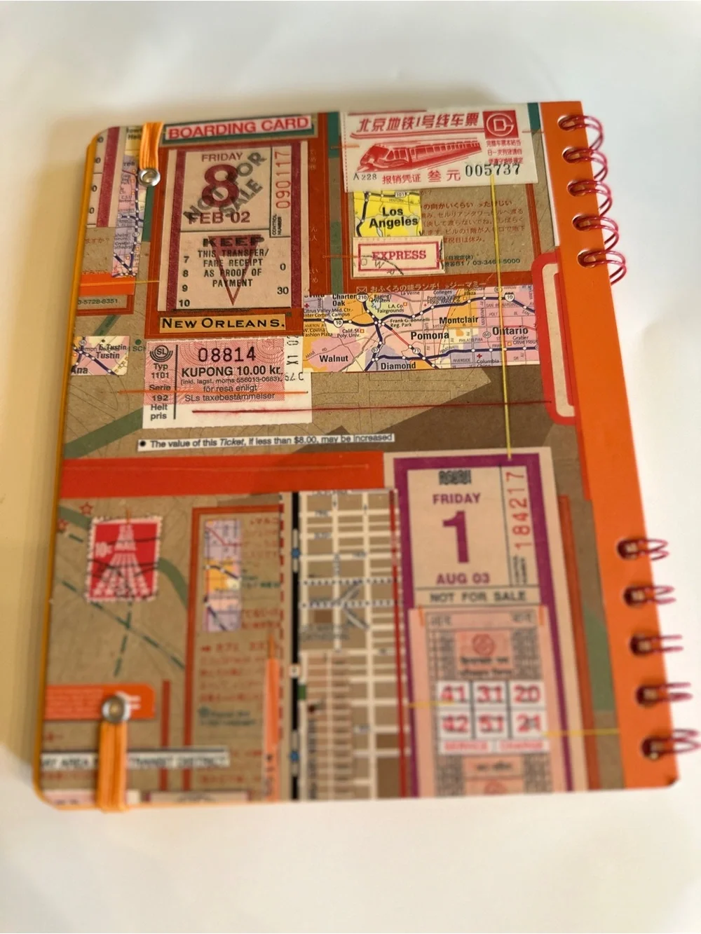Galison New York Prose Journal Collage Spiral Notebook - Orange